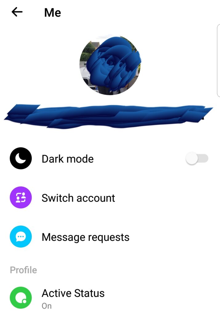 Dark mode facebook