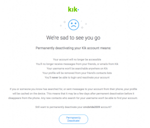 How to Delete Kik Account